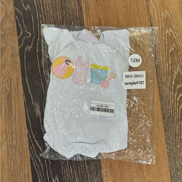 Stitchy Fish Summer in the Sand Applique Ruffle Short Set NWT - Picture 7 of 8